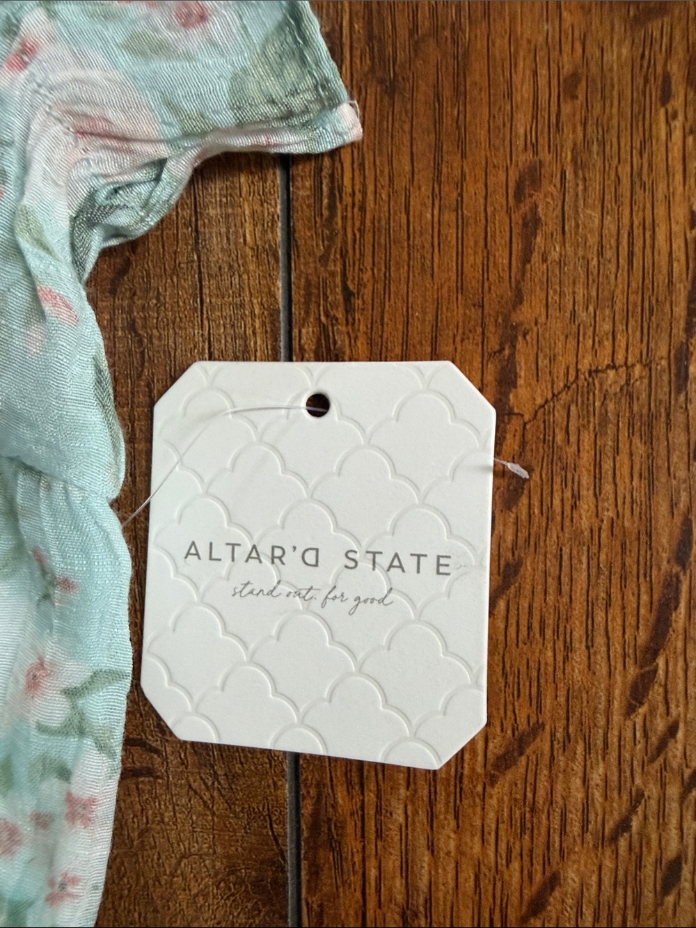 Altar'd State Mint Floral High-Low Maxi Dress - Picture 4 of 5